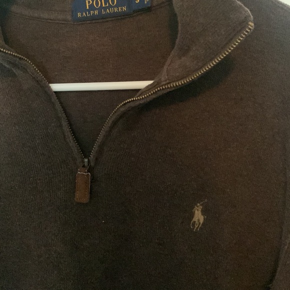 COPY - Polo quarter zip brown size S - Picture 2 of 3